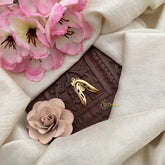 Vriksham Floral With Dual Peacock Gold Look Alike Vangi Finger Ring-G20064